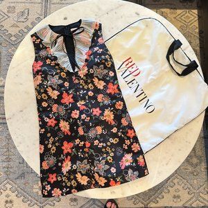 RED VALENTINO - Black Floral Mini Dress - EUC